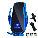 Wireless Car Charger Automotive Electric Induction 15W Wireless Charger Car Vent Mount Bracket Fast Charging Auto-Clamping Car P