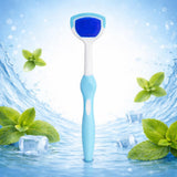Akm Store Silicone Tongue Cleaner With Soft Bristles & Scraper Edge | 2In1 Tongue Scraper Brush | Deep Cleaning Tongue Coating