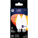 GE LED Light Bulbs, 40 Watt, Soft White, Frosted Decorative Bulbs, Medium Base (2 Pack)