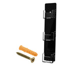 Marketing Holders Wall Business Card Holder with Hanging Hardware for 2 x 3.5 Vertical Gift Cards Clear and Black Acrylic 3 Sl