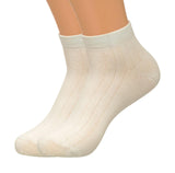 Sqinelli Cotton Ankle Length Socks For Men & Women 1 Pairs Socks Blue, Black, Brown, White, Gray, Pack Of 1 Set Scoks (White)