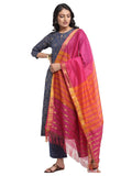 Gosriki Women'S Rayon Cotton Foil Printed Straight Kurta With Palazzo & Dupatta (Kshi Blue_M_Blue_Medium),Blue,,B0976YVRKS