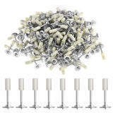 Excecar Nails For Manual Steel Nail Gun 200 Pcs Round Nails Wall Fastening Tool For Concrete Ceiling Cable Ducts Fixed Slotting Device Repair Tool Home Diy Nail Gun Accessories -Like New