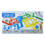 Doms Non-Toxic 28 Shades Super Smooth Plastic Crayons | Erasable & Sharpenable | 1 Eraser & 1 Sharpener Included | Pack Of 1