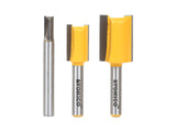 YONICO Router Bits Set Dado Straight Bit Undersize Plywood 3 Bit 1/4Inch Shank 14323q