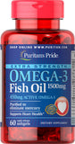 Puritans Pride Extra Strength Omega-3 Fish Oil 1500 Mg 450 Mg Active Omega-3 Softgels, 60 Count