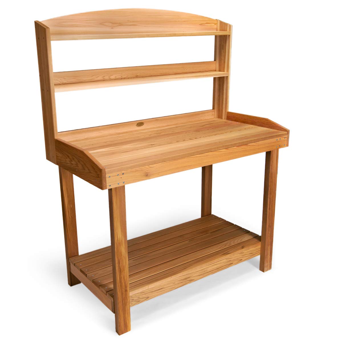 All Things Cedar Pb48 Deluxe Potting Bench | Outdoor Garden Table & Plant Bench | Garden Potting Table With Untreated Western Red Cedar | Handcrafted Gardening Bench For Outdoors (47X24X61)