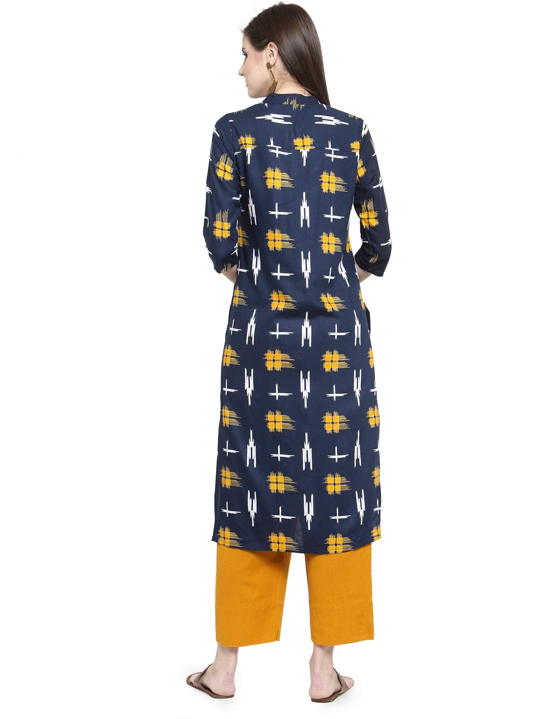 Gosriki Women'S Rayon Kurta (Kur190024-S_Small_Blue),blue,,B07QHQPBGN