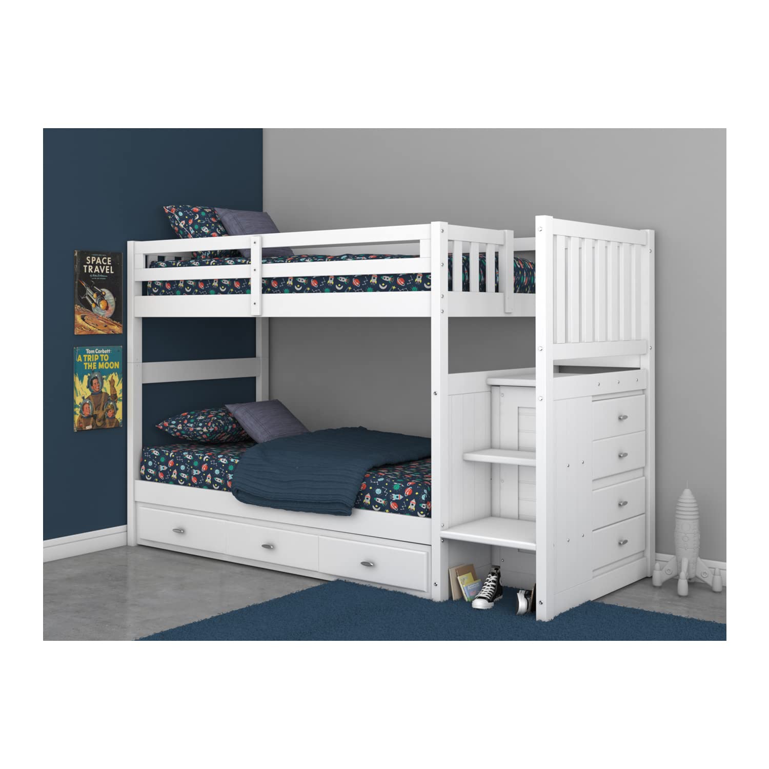 American Furniture Classics 0217Ttk3-22 Bunk Bed, Casual White