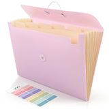 Skydue Accordion File Organizer, Expanding File Folder With 7 Pockets, Portable Receipt Paper Bill Document Organizer, Letter/A4