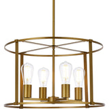 Living District Indoor Modern Home Decorative Bright Ceiling Agnys 4 Lights Pendant In Brass