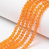 Elecrelive 10 Strands 3mm Crystal Glass Beads Faceted Rondelle Loose Beads Briolette Crystals 1450pcs for Bracelets Necklaces Je