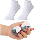 Fluzov Disposable Compression Travel Socks Pair For Men Women | Portable And Breathable Cotton Socks | Compressed Socks For Trav