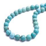 BEADIA Natural Blue Turquoise Stone Round Loose Semi Gemstone Beads for Jewelry Making 12MM 32PCS