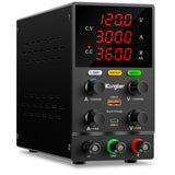 DC Power Supply Variable, 120V 3A Adjustable Switching Regulated DC Bench Power Supply with Intelligent Charging Mode, 18W USB I
