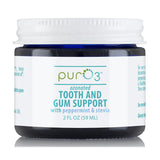 PurO3 Ozone Tooth & Gum Support - Ozonated Organic Olive Oil & Essential Oils for Complete Oral Care & Fresh Breath, Natural Flu
