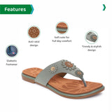 Ortho Joy Extra-Soft Doctor Slippers For Women Grey Color,Grey,4,B09WDVYQYP