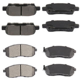 ECCPP D1393-8501 D815-7318 Rear & Front Ceramic Disc Brake Pad Set Fit For Nissan 350Z 2003-2005,For Altima 2007-2013,For Juke 2