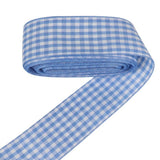 Gingham Ribbon Plaid Ribbon for Gift Wrapping Party Wedding Christmas Decoration (Sky Blue,1 (25mm) x 10 Yards)