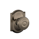 SCHLAGE F10 GEO 620 CAM Camelot Collection Georgian Passage Knob, Antique Pewter