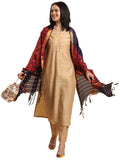 Gosriki Women'S Rayon Blend Straight Solid Kurta With Pant & Dupatta (Suchita Beige-Gs_L_Beige_Large),Beige,,B0DK9P9NQB