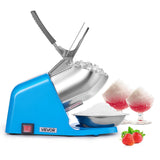 VEVOR Ice Crusher Machine, 286lbs Per Hour Electric 4 Blades Snow Cone Maker, Stainless Steel Shaved Ice Machine with Bowl and C