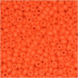 Orange Opaque Miyuki Japanese Round rocailles Glass Seed Beads 11/0 Approximately 24 Gram 5 inch Tube