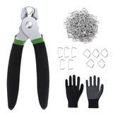 Ruibapa 510 PCS Hog Ring Pliers Kit 3/4 Galvanized Hog Rings for Animal Pet Cages,Ropes,Bagging,DIY,Technology,Furniture,Automob