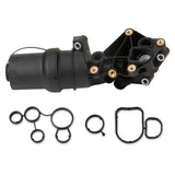 MILIPARTS Engine Oil Cooler Filter Housing Assembly Adapter Kit with Oil Filter Gasket Sensor Adapter Compatible with Audi TTRS 