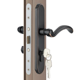 MaxxGeek Storm Door Handle Accessory Set fit Pella Storm Door Handle Replacement Part, with Key and Lock Cylinder (Oil-Rubbed Br