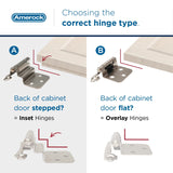 Amerock | Cabinet Hinge | Variable Overlay Hinge | Oil Rubbed Bronze | 10 Pack | Self-Closing Hinge | Face Mount Hinge | Cabinet