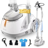 SALAV GS45-DJ Professional Upright Garment Steamer with Roll Wheels, Multi-Function Extra Wide Hanger, Fabric Brush & Mini Ironi