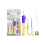 Growsmart Punch Needle Embroidery Kit Adjustable Embroidery Pen With 3 Needle Sizes & Threaders Diy Needlework Tool For Yarn