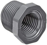 Spears 839 Series PVC Pipe Fitting, Bushing, Schedule 80, 2 NPT Male x 3/4 NPT Female