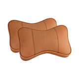 Sydl 2Pcs Car Neck Pillow Head Rest Driving Travel Easy Installation Neck Support Brown|Travel Pillows|Travel