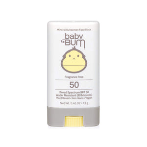 Sun Bum Baby SPF 50 Sunscreen Stick, Mineral Roll-On UVA/UVB Face and Body Protection for Sensitive Skin, Fragrance Free, Travel