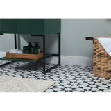 Elegant Decor Sloane 24 Mdf And Steel Single Bathroom Vanity In Green