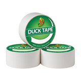 Duck 285635 Color Duct Tape 3Pack, 1.88 Inches x 20 Yards, 60 Yards Total, 3Roll Pack, White, 3 Piece