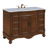Elegant Decor VF-1034 Single Bathroom Vanity Set, 48, Teak/VF-1034