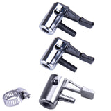 1/4lock on air chuck,mini air compressor portable tire inflator tire chuck hose end with barb connector for hose repair-3Pack