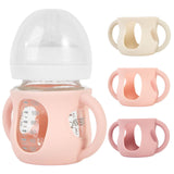 MINMUNJIU 3 Pack Silicone Sleeves for Philips Avent Natural Glass Baby Bottles, Anti Breakage Baby Bottle Holder with Handle for