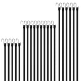 HOXWELL Rubber Bungee Cords with Hooks, 100% EPDM Bungee Cord with 150% Max Stretch, 15, 21, 31 (20 Pack) Heavy Duty Bungee Stra