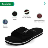 Ortho Joy Extra Soft Doctor Ortho Slippers For Men/Flip-Flops - Orth_Msp03_Blk_06,Black,6,B08C32Y8SN