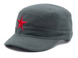Jazaa Fashionable Solid Color Unisex Fitted Army Military Cadet Cap (Blue) (Light Grey) (Grey 1)