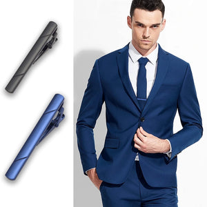 4pcs Tie Clips for Men Tie Clip Tie Bar Tie Bars for Men with gift box (Black gold blue silver)