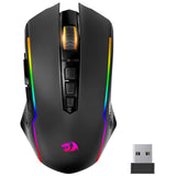 Redragon Gaming Mouse, Wireless Mouse Gaming with 8000 DPI, PC Gaming Mice with Fire Button, RGB Backlit Programmable Ergonomic 