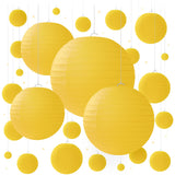 Yellow Paper Lanterns - 25 Piece Set - Yellow Party Decorations for Birthdays, Weddings and Special Occasions by Avoseta