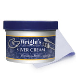 Wrights Silver Cleaner and Polish Cream 8 Ounce with Polishing Cloth AmmoniaFree Gently Clean and Remove Tarnish without