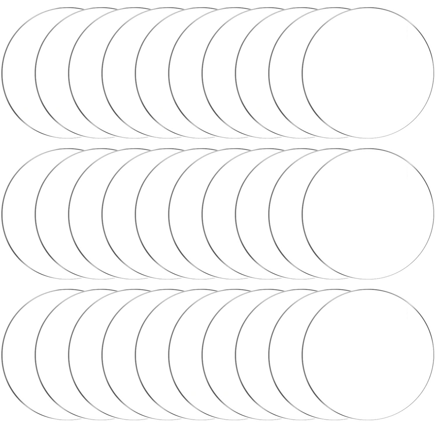 HOODO 30 Pieces 5 Inch Clear Acrylic Circle Blanks for Baby Milestone Discs, Acrylic Ornaments and DIY Projects