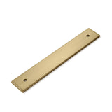 khtumeware 5 Pack 6 Square Backplate 5 128mm Center-Center, Brushed Brass Backplate for Pulls